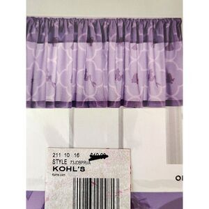 2 New Disney Princess Window Valances Purple 60x13 Jumping Beans Curtains